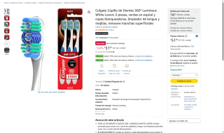 Colgate Cepillo 360° Luminous White Lovers 3p por $51 | Amazon