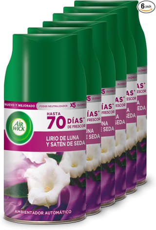 Air Wick Freshmatic 6 Recambios ambientador Lirio de Luna y Satén por 10.79€
