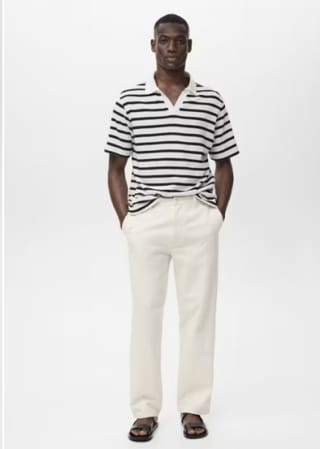 Regular-fit jeans van katoen en linnen voor €13,99 in de mango outlet