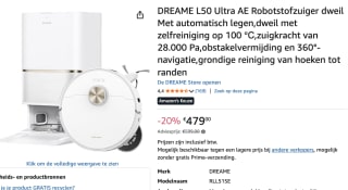 DREAME L50 Ultra AE Robotstofzuiger voor €479 bij Amazon