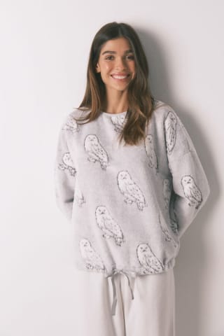 Pijama largo polar suave estampado "Hedwig" Women'secret para Mujer por 6.79€
