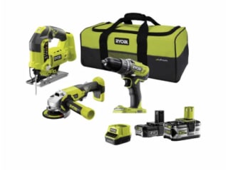 Pack RYOBI 18V One+ - Perceuse - visseuse - Meuleuse, à 329,99€