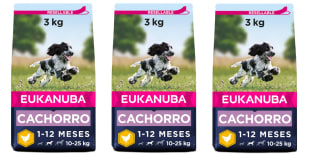 3 x Eukanuba Puppy Razas Medianas 3 kg Alimento seco para cachorros
