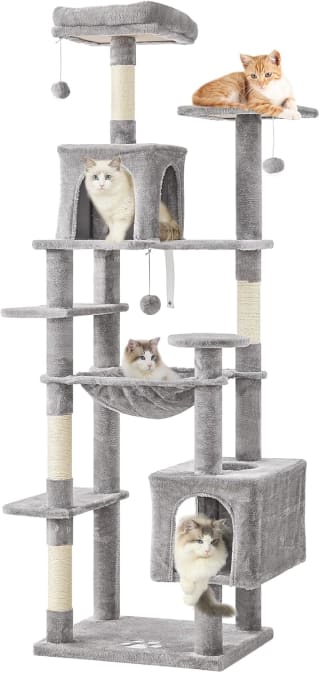 Árbol de gatos grande 173 cm con 2 plataformas y 3 cuevas por 39.99€