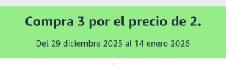 3×2 en Alimentación, Salud y Belleza en Amazon.