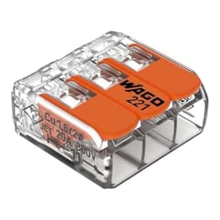 Borne de connexion Wago 221-413 3 fils 0,2 à 4 mm² avec levier de commande à 14,94€