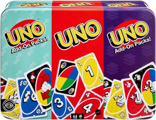 Mattel Games UNO con 2 Packs de expansión y Caja metálica Coleccionable por 9,99€
