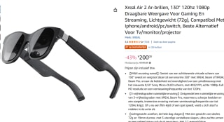 XREAL AR Glasses Air 2 voor €200 bij Amazon
