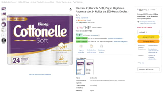Papel Higiénico Kleenex Cottonelle Soft 24 Rollos por $145 en Amazon