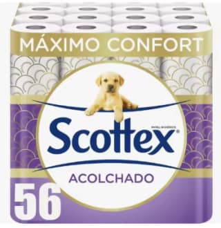 56 rollos Papel higiénico Scottex de 3 capas por 14,84€