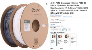 2 Kg eSUN PLA+ Filament 1.75mm, 3D Printer Filament PLA Plus voor €17,43 bij Amazon