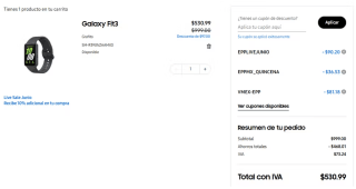 Smartwatch Samsung Galaxy Fit3 por $531