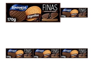 5 Paquetes de Galleta digestiva finas chocolate negro FONTANEDA 170gr por 5.69€