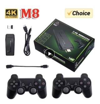 Consola Videojuegos Stick Lite 4K HD M8 Controlador Inalámbrico 10000 Juegos Retro