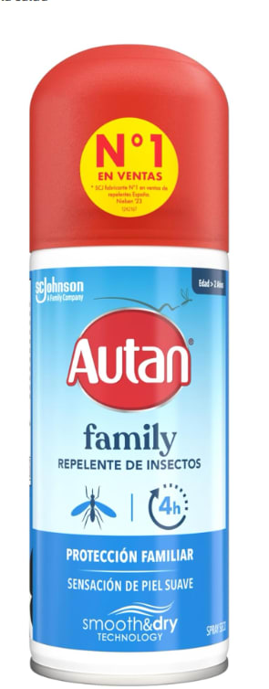 Autan Family Care Repelente - Protege de mosquitos, Spray en seco, 100ml por 4.99€