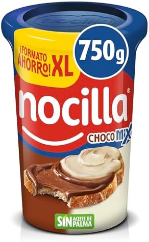 3 botes Nocilla, ChocoMix, Doble Crema al Cacao y Leche 750ml por 10.27€