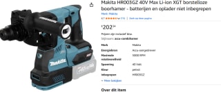 HR003GZ 40 V Max Combihamer voor €202,34 bij Amazon