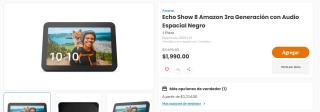 Echo Show 8 Amazon 3ra Gen por $1,990 | Chedraui