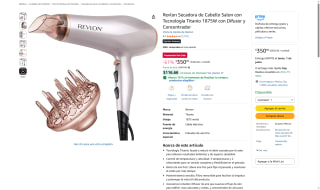 Secadora Revlon Salon 1875W por $315 | Oferta Amazon