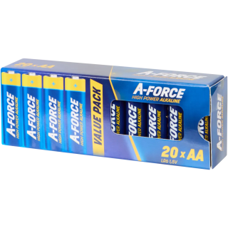 20 stuks A-Force batterijen AA voor 2,49 euro bij de Action