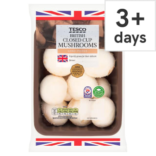 Tesco Closed Cup Mushrooms 400g for £1 Clubcard Price
