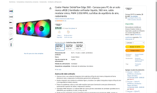 Cooler Master SickleFlow Edge 360 por $784 | Oferta Amazon