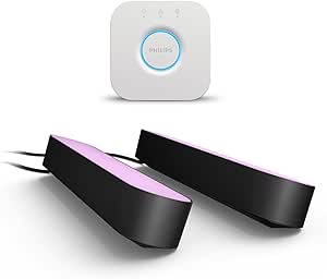 Pack de 2 Philips Hue Play White and Color + Hue Bridge à 79,99€
