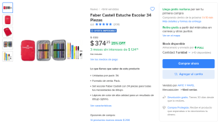 Set de Lapices Faber-Castell 34 piezas por $374 | Mercado Libre