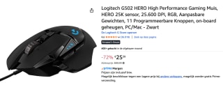 Logitech G502 HERO high pervoormance Gaming Muis,voor €25,39 bij Amazon