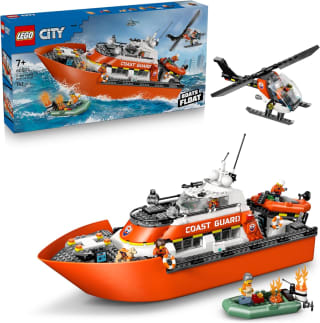 LEGO City Barco y Helicóptero de Rescate de Guardacostas 60504 por 82.45€