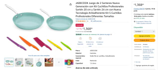 JADECOOK Juego de 2 Sartenes Nueva Generación por $1,368 | Descuento Amazon