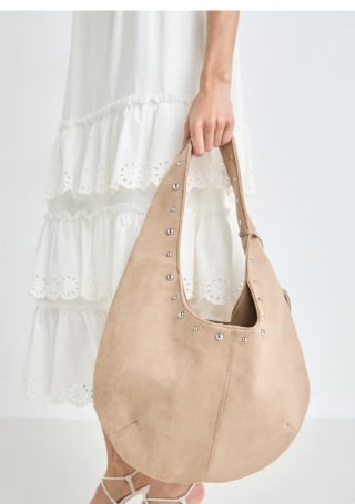 FAUX SUEDE BOW - Bolso shopping - beige por 9€