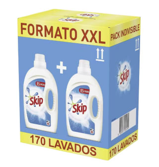 Pack de 2 Detergentes Líquidos Skip 170 Lavados a 17,40€