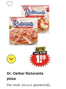 Dr. Oetker Ristorante pizza's voor €1,89 bij Dirk