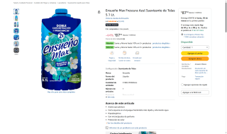 Ensueño Max Frescura Azul 5.1L por $88 | Amazon