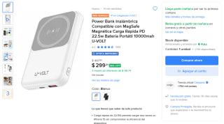 Power Bank U-VOLT 10000mAh por $299 | Mercado Libre