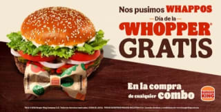 Hamburguesa Whopper Gratis Comprando Combo | Burger King