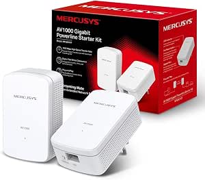 MERCUSYS MP500 Kit Powerline AV1000, Plug& Play, Streaming 4K y Gaming por 29.49€