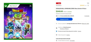 Dragon Ball Sparking Zero Xbox por $549 | Oferta Walmart