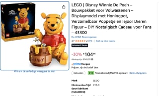 LEGO Disney Winnie de Poeh - 43300 voor €94,99 dmv code bij Amazon