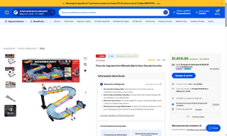 Hot Wheels Mario Kart Senda Arcoíris por $1,859 | Oferta Walmart
