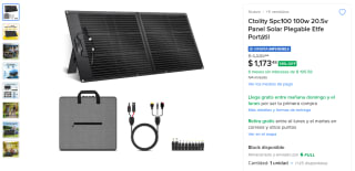 Ctolity SPC100 panel solar plegable 100W (20.5V) por $1,173 en Mercado Libre