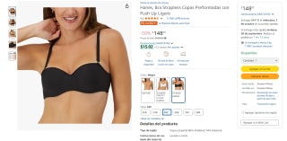 Bra Strapless con Push Up por $148 | Oferta Amazon