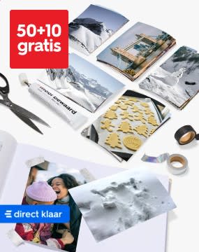 50+10 gratis op snelservice afdrukken bij HEMA