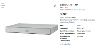 Cisco Integrated Services Router 1111 voor €430,53 bij Amazon