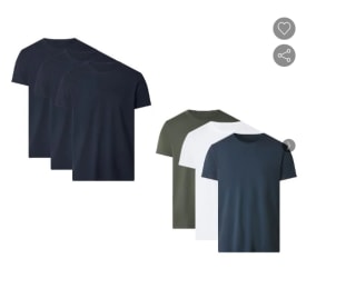 Lot de 3 t-shirts homme Esmara à 11,99€