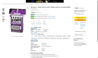 Almohadillas Lana Acero Red Devil 0000 por $138 | Amazon