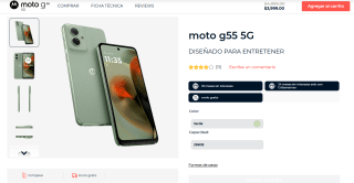 Motorola Moto G55 5G 256GB por $2,699 | KueskiPay
