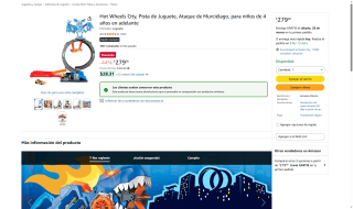 Hot Wheels City Ataque de Murciélago por $279 | Amazon