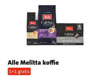 1+1 gratis op Alle Melitta koffie bij de Jumbo